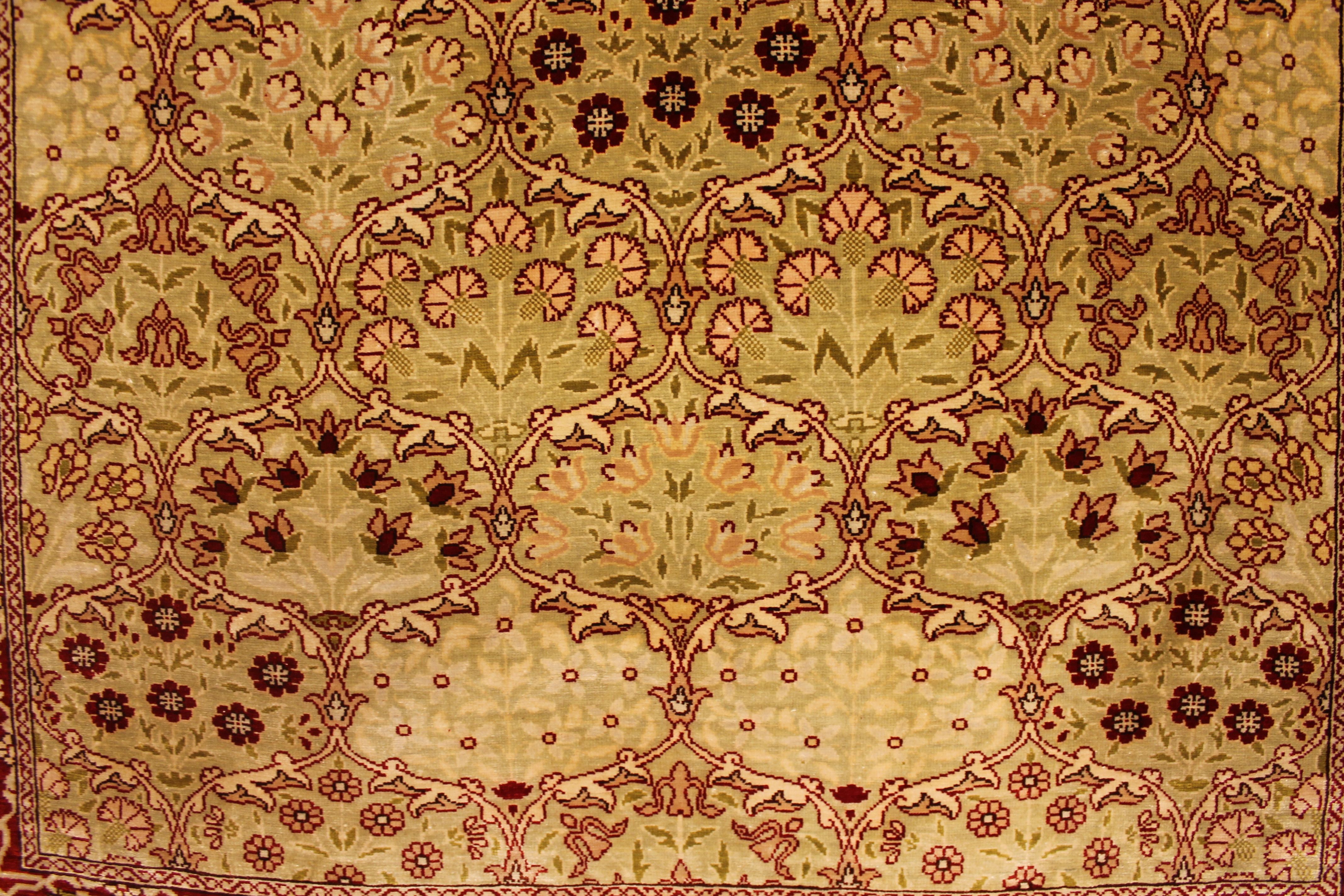 Silk Hereke rug