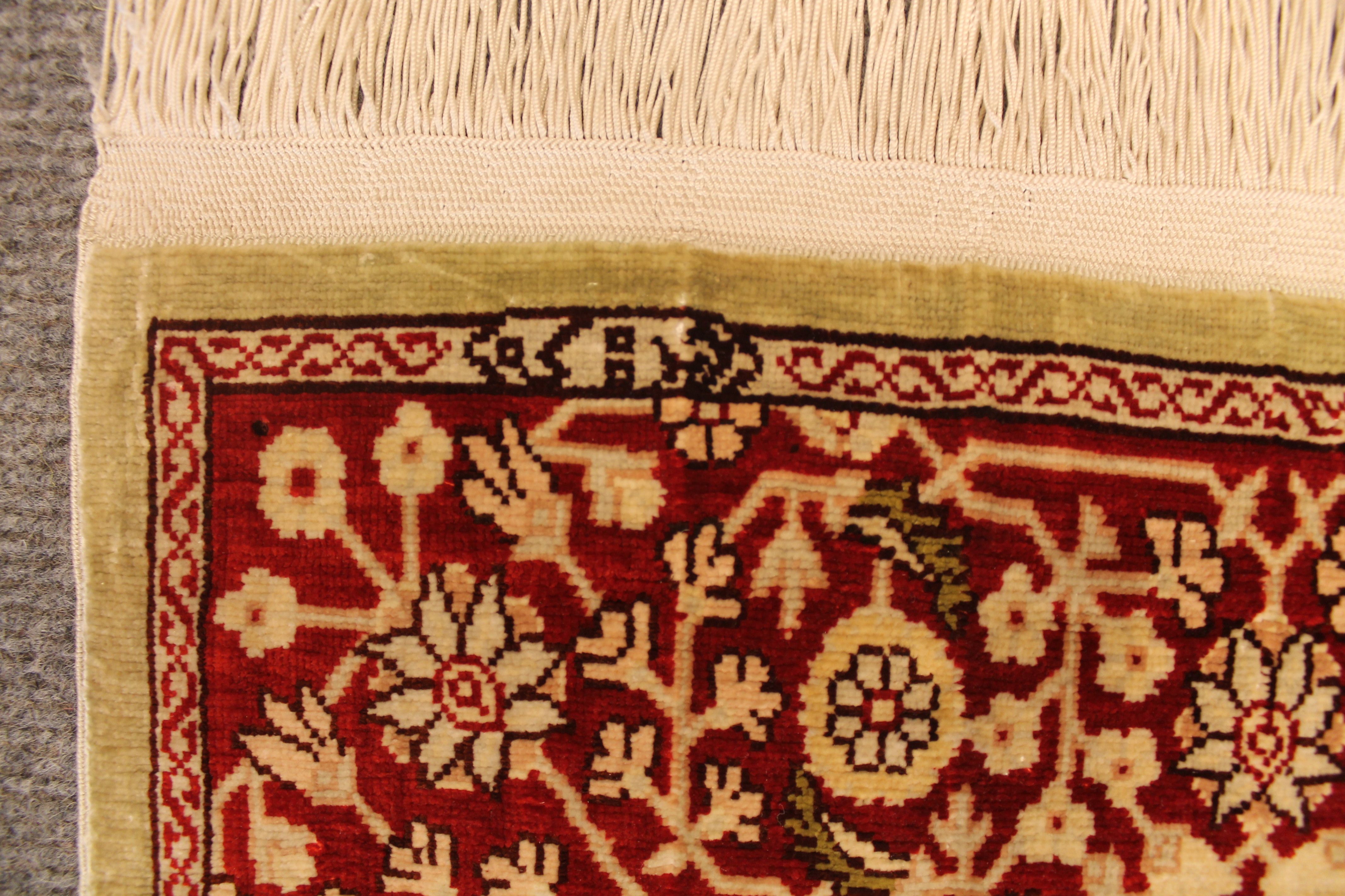 Silk Hereke rug