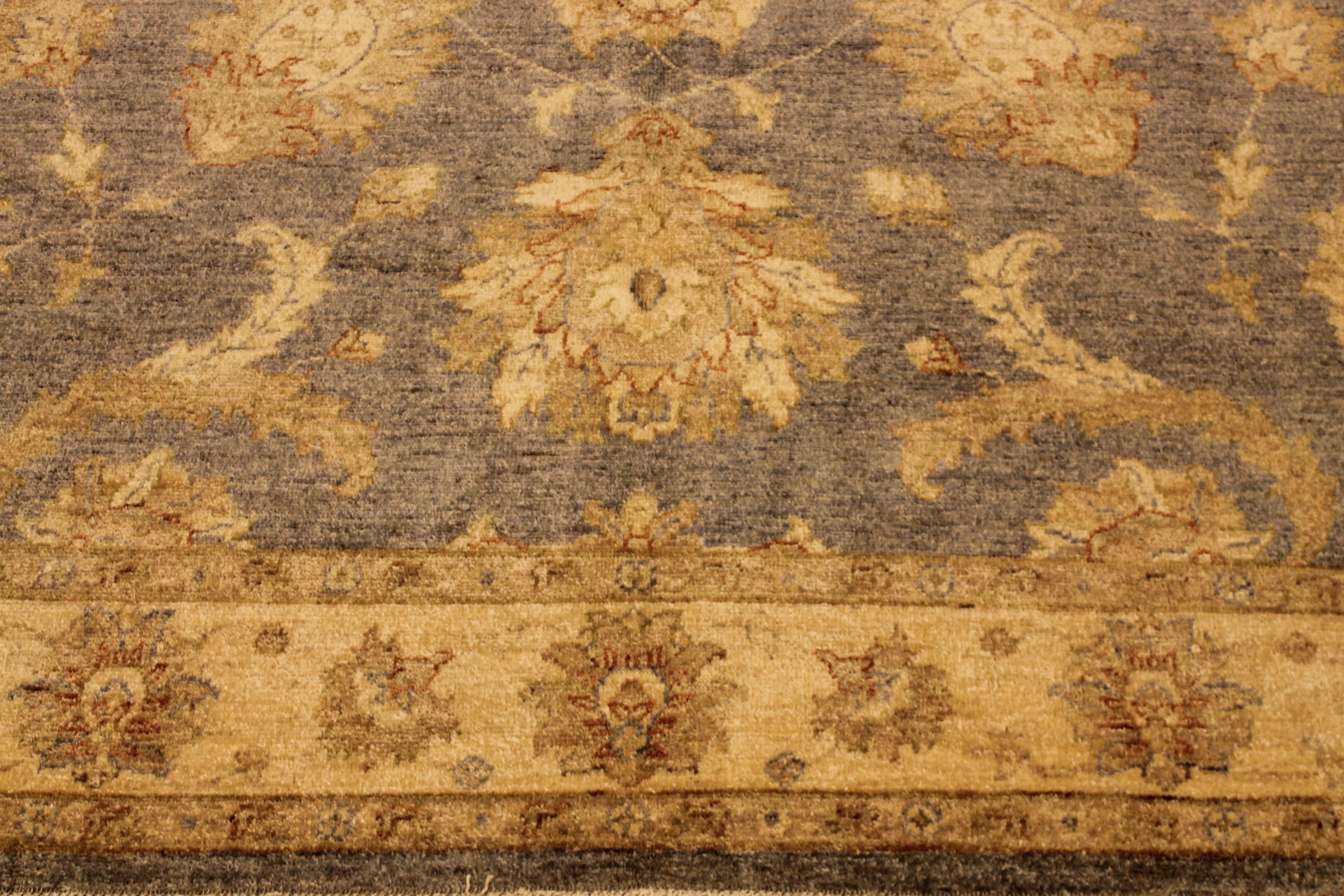 Floral wool rug