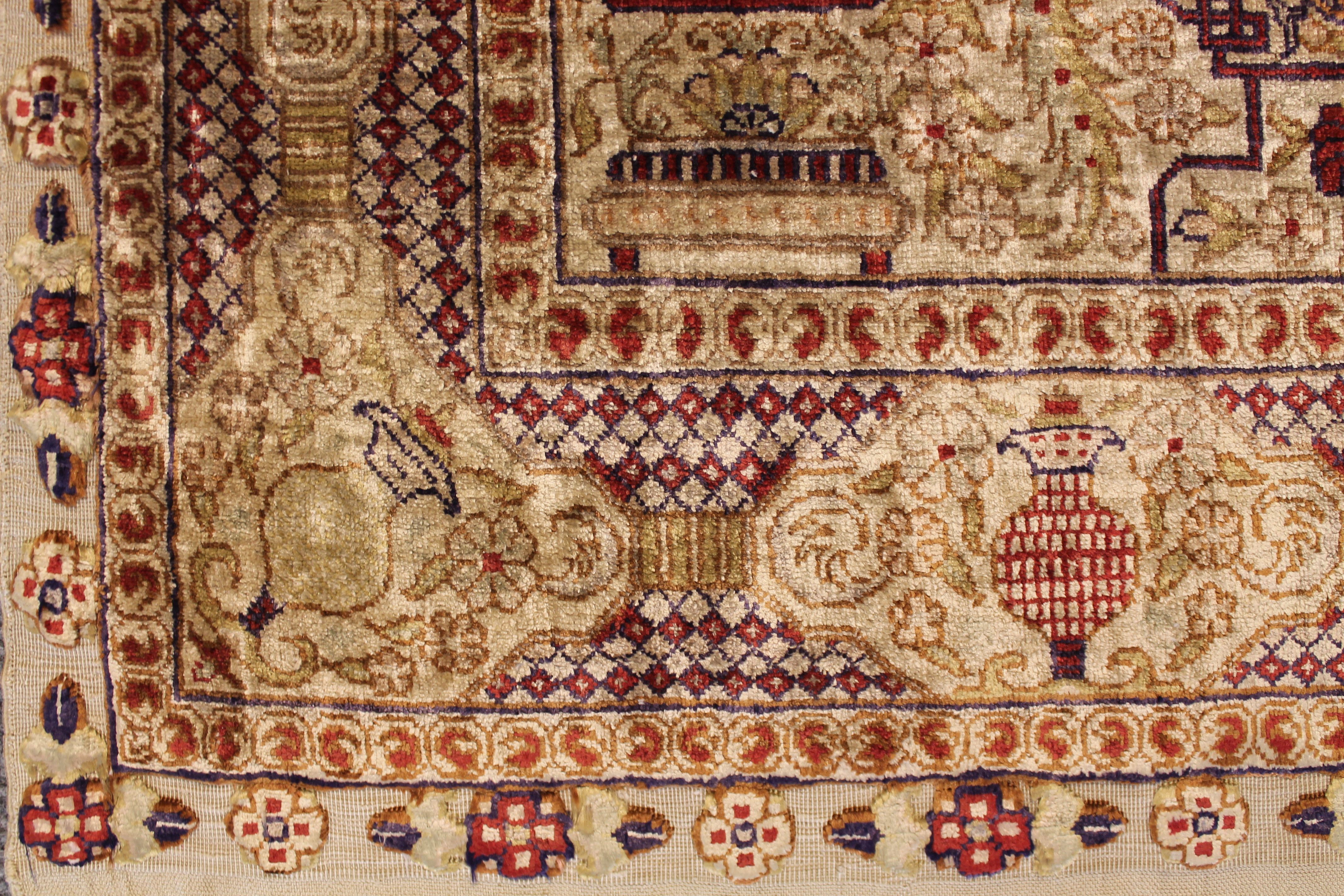 Silk Hereke rug